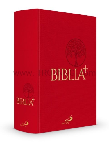 polska wersja biblii scrutate le scritture, polskojęzyczne wydanie, twarda okładka, płócienna okładka, czerwona, biblia do skrutacji, nowe wydanie.jpeg