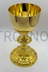Kielich ozdobny 22cm pozłacany, liturgiczny, z rubinami