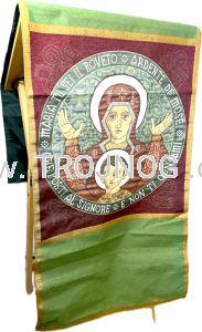 Welon na ambonę, Krzak Ognisty, orantka, haftowany, ze złotymi nićmi