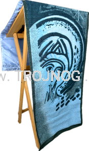 Welon na ambone Madonna del Silenzio, haftowany, wysoka jakość, żywe kolory, Maryja Niebieska