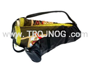 Pokrowiec ochronny na duży welon, 62 cm, czarna eko-skora, do transportu, przechowywania, etui, futerał, opakowanie
