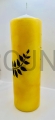 Candela da altare, candela da tavolo, candela da preghiera, scritta a mano, simbolo dello Spirito Santo, colomba della pace, segno di pace, con ramo d'ulivo, 25 cm di altezza, 8 cm di larghezza, realizzata a mano, dorato, altre icone e simboli possibili