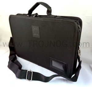 Opakowanie z rączką oraz paskiem na ramię, na albę - usztywnione, czarne etui, torba 40cm