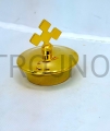 glass ampoule cap, with cross, gold-plated, spare part, spare parts, cross, cap, ampoule holder, jam
