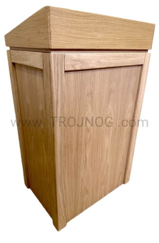 pulpit uproszczony, z drewna dębowego, ambona, do kościoła, salki katechetycznej, solidna, duża, projekt Kiko uproszczony, ekonomiczny, ręcznie robiony, przez stolarza, rzemieślnicza praca