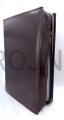 Jerusalem Bible cover, brown, for a large Jerusalem Bible, zippered, eco-leather, imitation leather, case, cover, protective packaging, against dust, rain, scratches, directly from the manufacturer, various sizes and colors possible