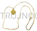 Jerusalem cross, for the neck, made of silver, gilded, yellow gold, 2 cm, medium size, photo with gilded chain, cross, medallion, for communion, for confirmation, as a gift, nice, elegant