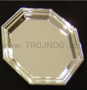 Patena posrebrzana ośmioboczna mała 14cm
