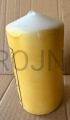 candle with a handwritten icon, Paschal lamb, inscription Pascha, 15cm high, 8cm wide, gilded background, handicraft, slight corner damage, sale, manufacturer