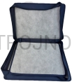 Embalaje para alba, 50 cm, grande, casulla, para llevar, guardar, transportar, para sacerdote, presbítero, azul, con asas, sin libreta de direcciones, con un separador montado en el interior