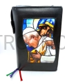 Copertina per il breviario sacerdotale, liturgia delle ore, con immagine cucita, Nostra Signora di Częstochowa che culla San Giovanni Paolo II, custodia con cerniera, confezione regalo, un sacerdote, parroco, anniversari di ordinazione
