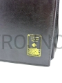 Jerusalem-Bibelhülle, braun, mit goldgeprägtem Schma, Schma Israel, mit Radiergummi für einen Stift, mit Tasche für Notizen, Lesezeichen, mit Schloss, Etui, Schutzverpackung, zum Transport und zur Aufbewahrung der Bibel