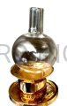 glass ampoule, without mounting plate, without wick, glass only, for menorah, spare part, single element, replacement for broken ampoule