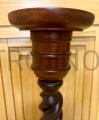 Voetstuk voor een paaskaars, 8 cm diameter, voor een hal of kerk, gemaakt van hout, met schroefverbinding in het midden, in drie delen opvouwbaar, hoogte 106 cm, houder voor een paaskaars, stevige voet, stabiel, driedelig, massief hout