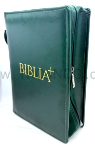 Etui outlet - Biblia Plus, zielona, z zamkiem, okładka