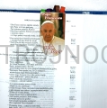 zakładka z papieżem Franciszkiem, do książki, Biblii, z 5 wstążeczkami, zakładka, silny magnes, pamiątka, prezent