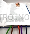 zakładka z papieżem Franciszkiem, do książki, Biblii, z 5 wstążeczkami, zakładka, silny magnes, długie wstążki