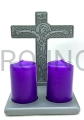 purple candle, for Advent, for Lent, for an Advent wreath, unscented, odorless, 7-hour burn time, small, short, slender, subtle, for the pastoral home visit