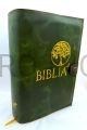 Copertina per Bibbia, Bibbia Plus, scrutare le scritture, verde, in pelle, chiusura a scatto, imbottitura morbida all'interno, custodia rinforzata, custodia protettiva, con iscrizioni dorate, copertina estetica ed elegante