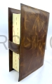 Funda para Biblia, Bible Plus, escudriña las escrituras, verde, de cuero, con cierre a presión, relleno suave en el interior, estuche reforzado, estuche protector, con inscripciones doradas, estética, funda elegante
