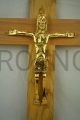 cruz en la pared, figura dorada, Cristo, madera, olivo, macizo, estético, de madera, taparrabos akeda, Cristo, crucifijo, elegante, modesto, para la oficina, como regalo, para el hogar, 33cm.JPG