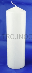 Świeca ołtarzowa, biała wysoka 25cm; na eucharystię, stół, boczna