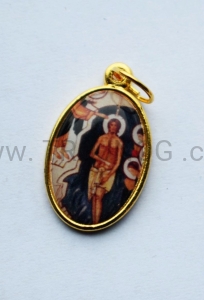 Medalik ozdobny z ikoną Chrzest Jezusa