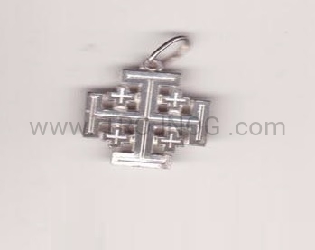 krzyz jerozolimski, srebrny krzyżyk, medalik ze srebra.jpg