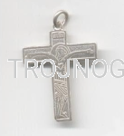 Krzyżyk na szyję duży Nowa Ewangelizacja, 3,5 x 3 cm misyjnny, krzyż familijny, rodzinny