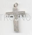 Krzyż na szyję, ze srebra, mały, Nowej Ewangelizacji, 2,5cm, Rodzinny, krzyżyk Misyjny, srebrny, najwyższa próba srebra, 925, do łańcuszka, na rzemyk, krzyżyk na komunię, chrzest.png